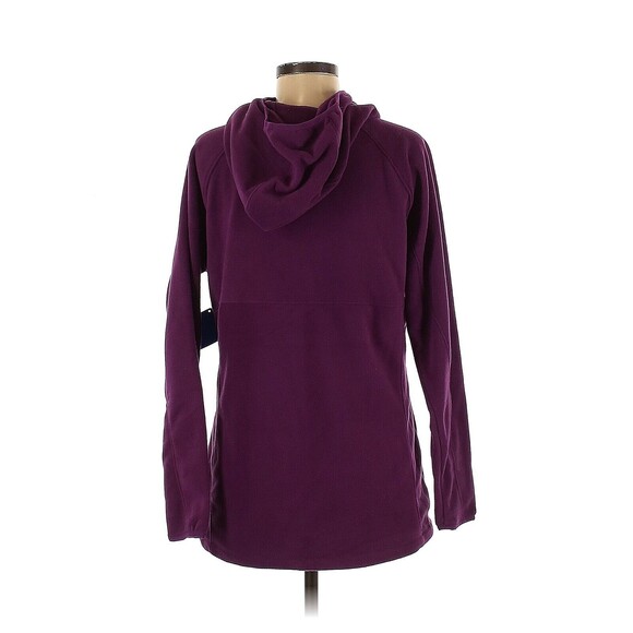 COLUMBIA Solid Purple Basin Trail Fleece Pullover Hoodie Sweatshirt - M - Picture 2 of 2